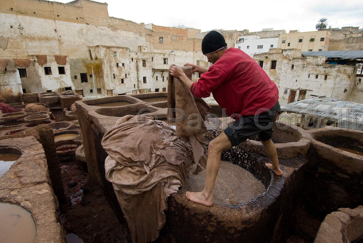 Leather Tanneries, Fes, Morocco
 (cod:Morocco 45)